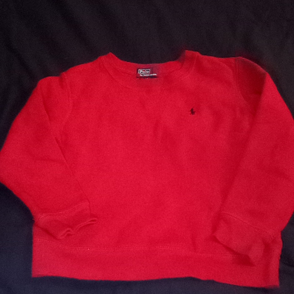 Boys Polo by Ralph Lauren Long Sleeve Sweatshirt Size 5 Red
